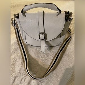 Zara White leather crossbody purse